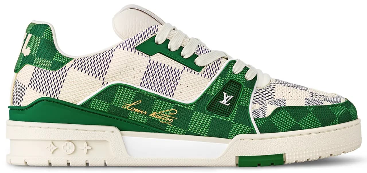 Giày Louis Vuitton LV Trainers 'Green' 1AC587