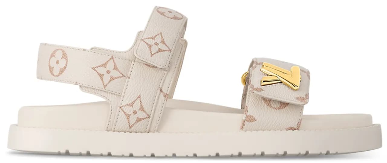 Dép Louis Vuitton LV Sunset Flat Comfort Sandals 'Beige' 1ACL9S