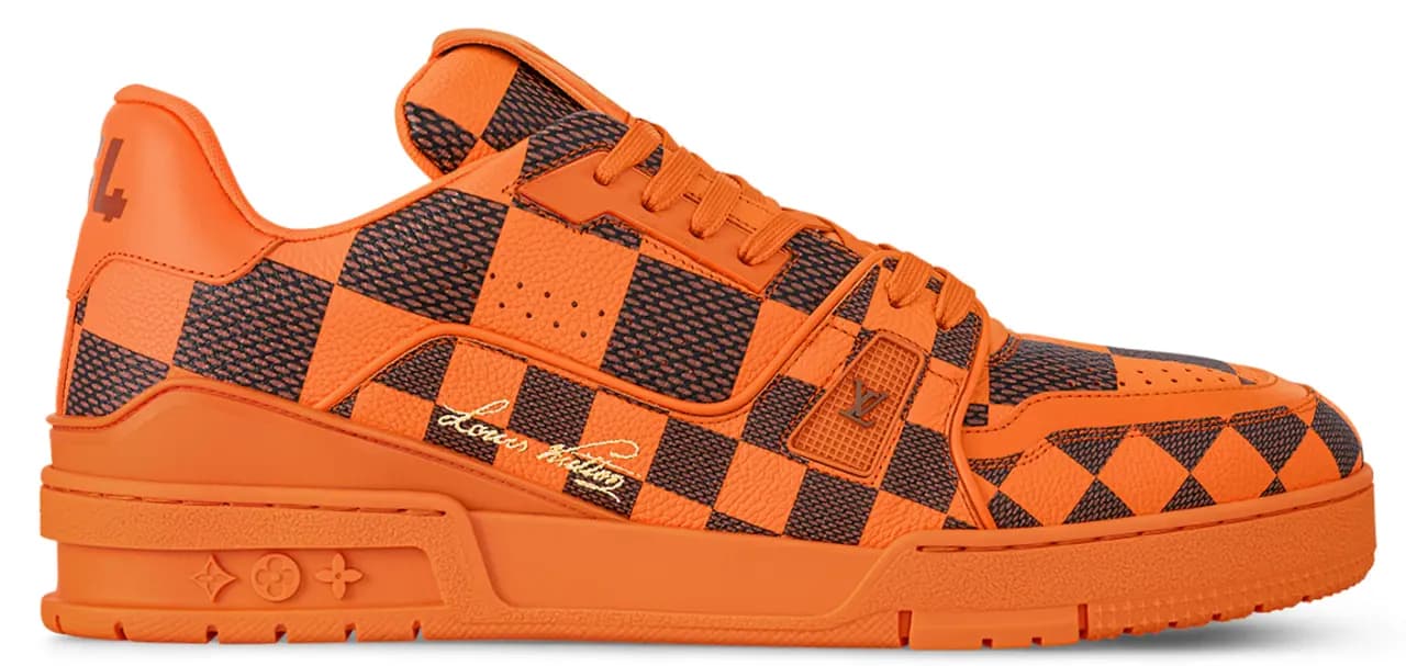 Giày Louis Vuitton LV Trainers 'Orange' 1ACNKF