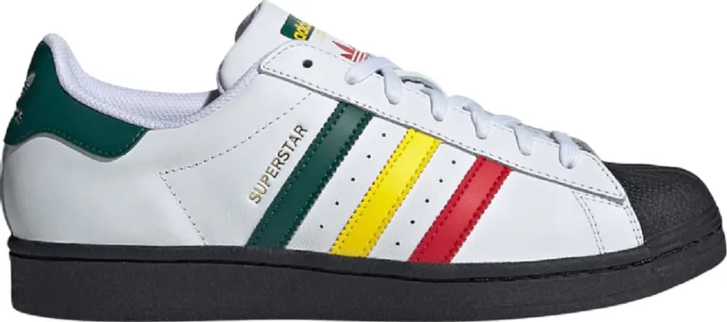 Giày Adidas Superstar 'Rasta White' IH3120