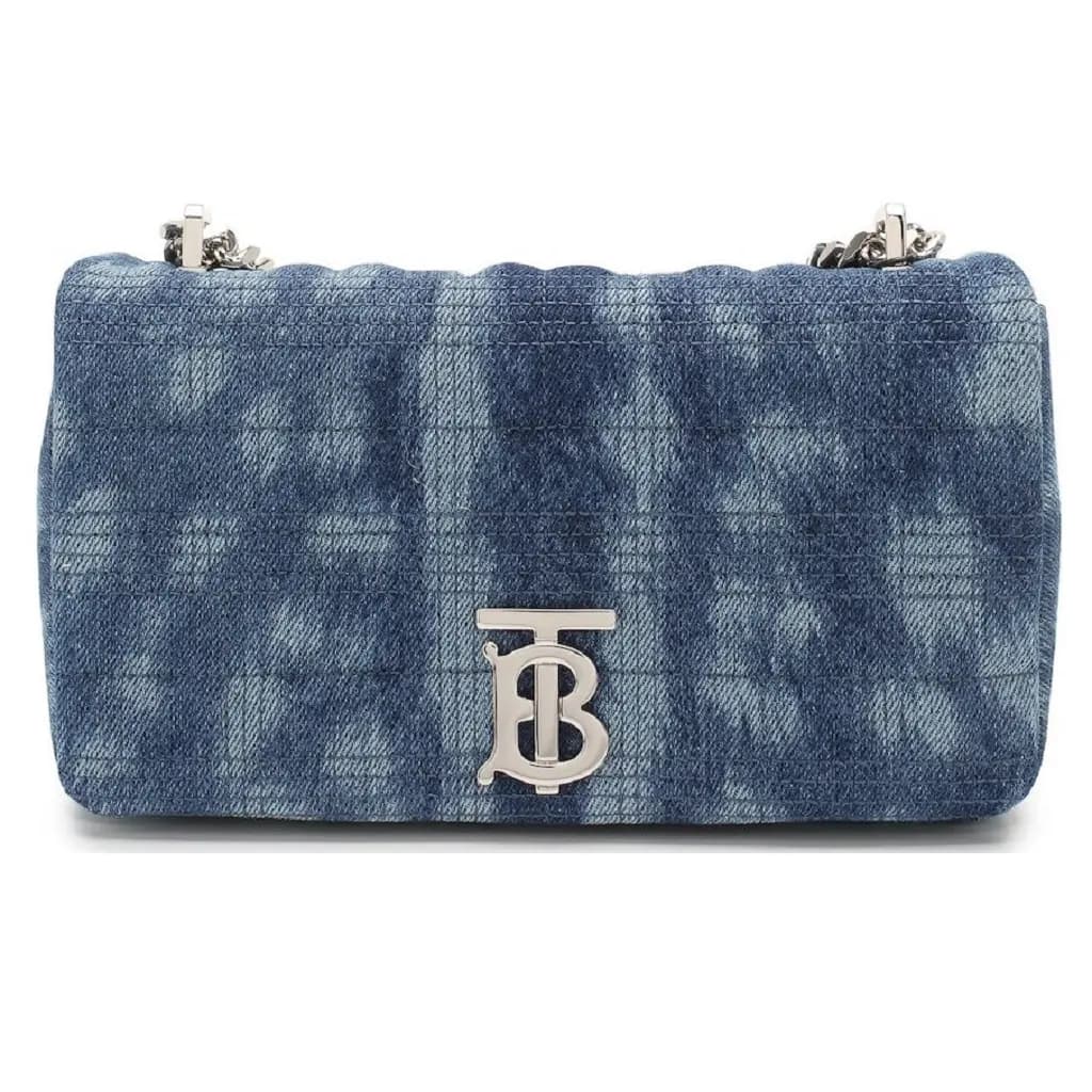 Túi Burberry Small Quilted Denim Lola Bag 'Blue' 8026831