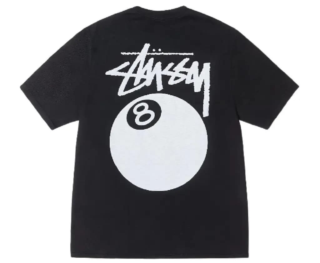 Áo Stussy 8 Ball Tee Pigment Dyed 'Black'
