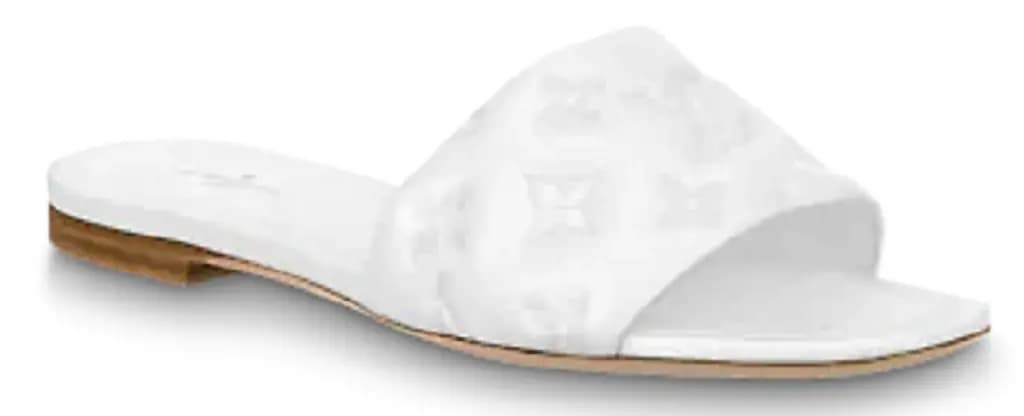 Dép Louis Vuitton Revival Flat Mules 'White' 1A9P4P