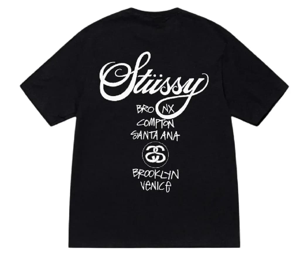 Áo Stussy World Tour Tee 'Black'