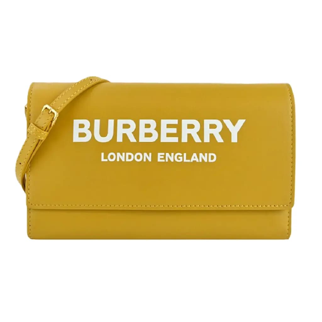 Túi Burberry Leather Logo Outlet 'Yellow' 80463081