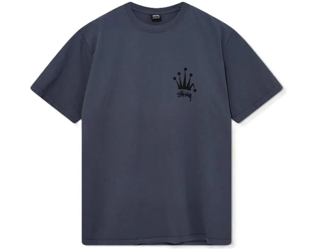 Áo Stussy Regal Crown Pigment Dyed Tee 'Indigo'