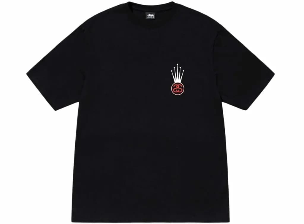 Áo Stussy Crown Link Tee 'Black'
