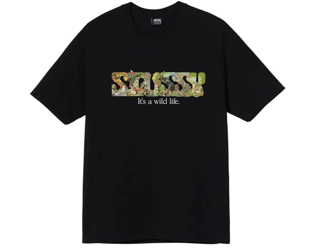 Áo Stussy It's A Wild Life Tee 'Black'