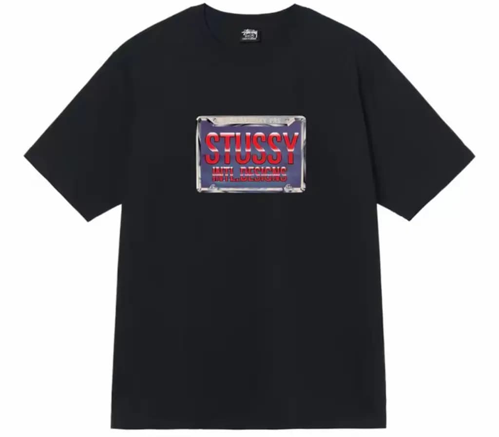 Áo Stussy Plates Tee 'Black'