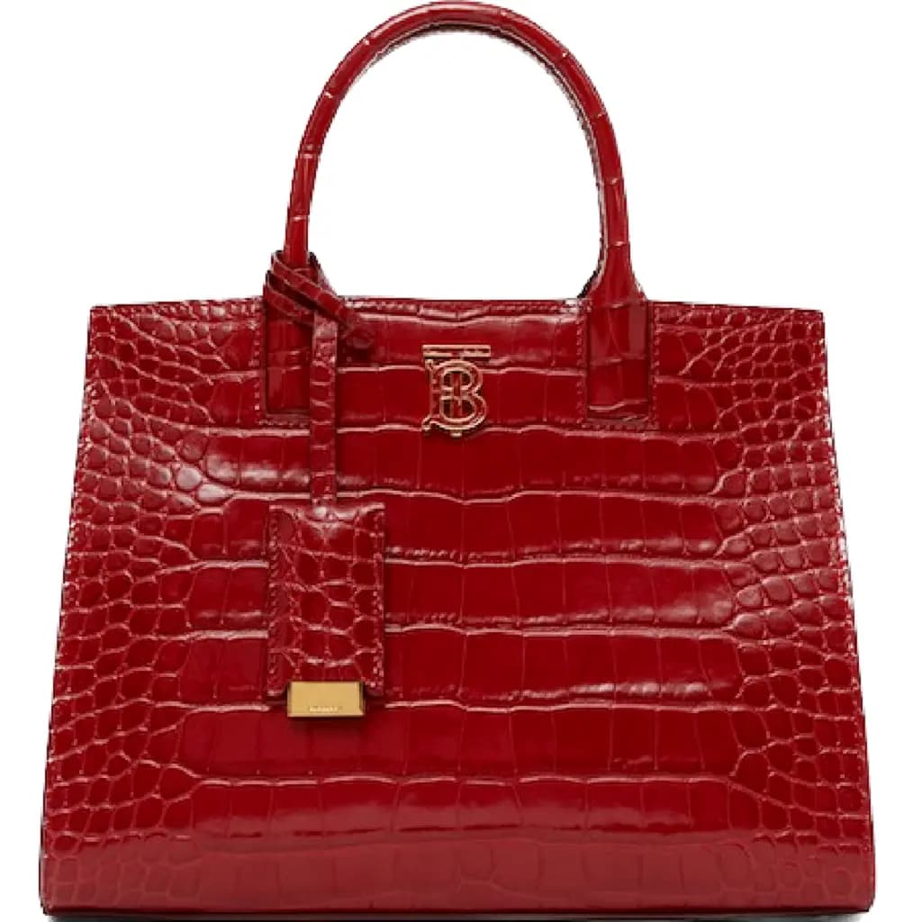 Túi Burberry Embossed Leather Bag 'Dark Carmine' 80566791