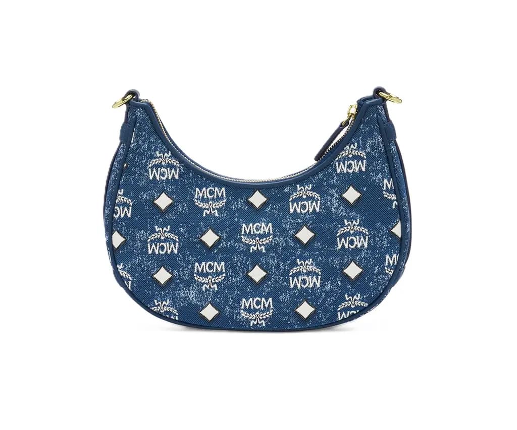 Túi MCM Arren Hobo In Vintage Jacquard 'Denim' MXZDSTA01LE001