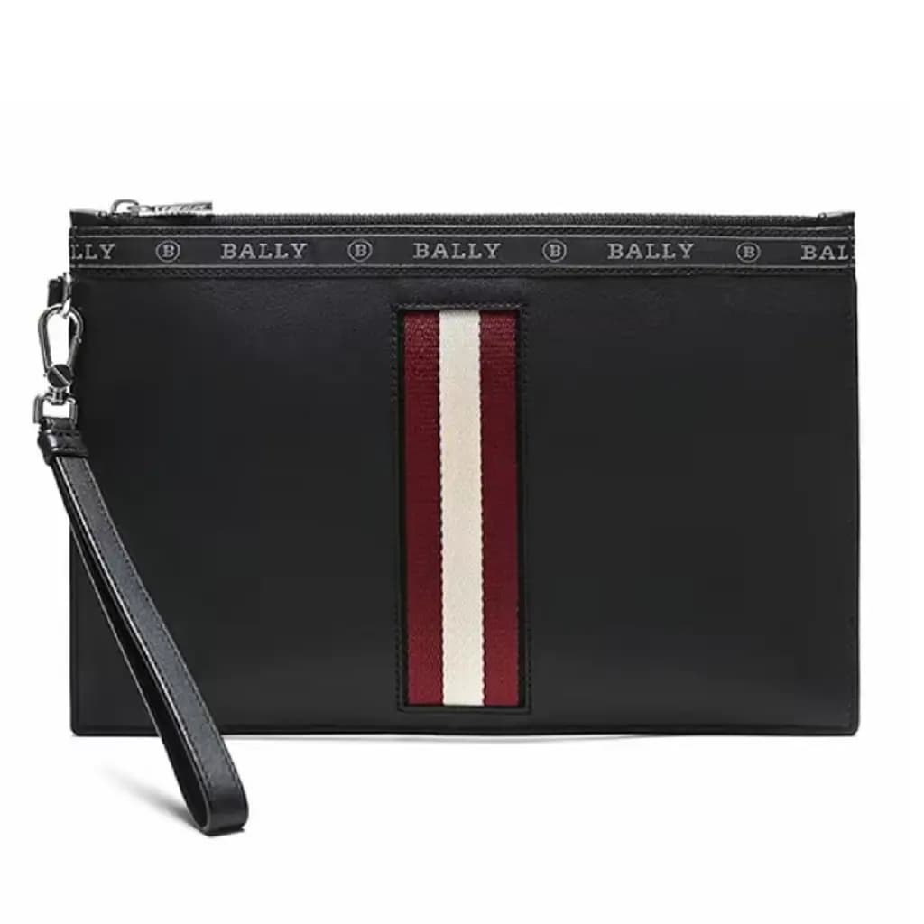 Túi Bally Leather Clutch 'Black' 6232007