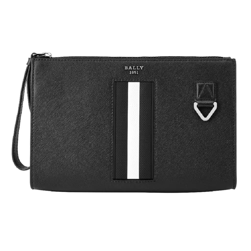 Túi Bally Clutch Bag 'Black Stripe' 6238756