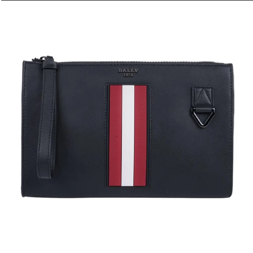 Túi Bally Logo 'Black Red Stripe' 6238757