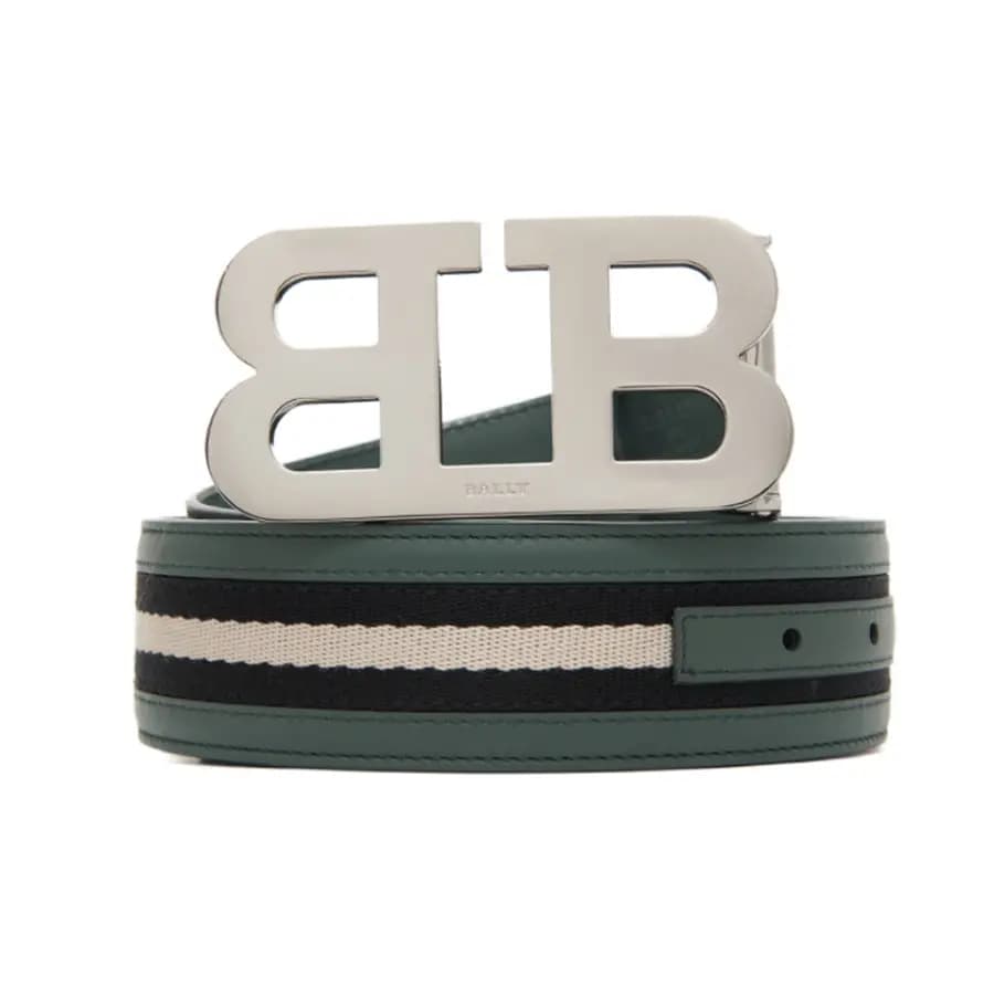 Thắt Lưng Bally Two-Color Design Smooth 'Green' 6303777