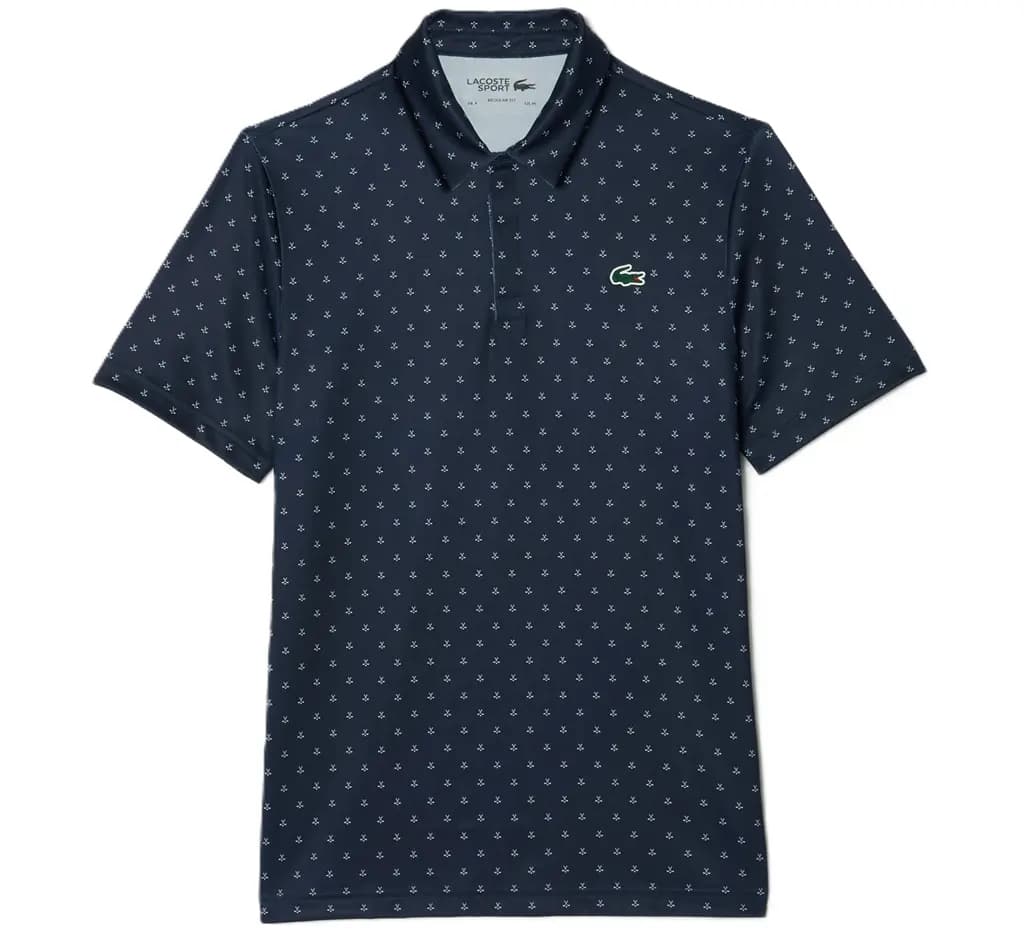 Áo Lacoste Anti-UV Printed Golf 'Blue' DH5175-51-525