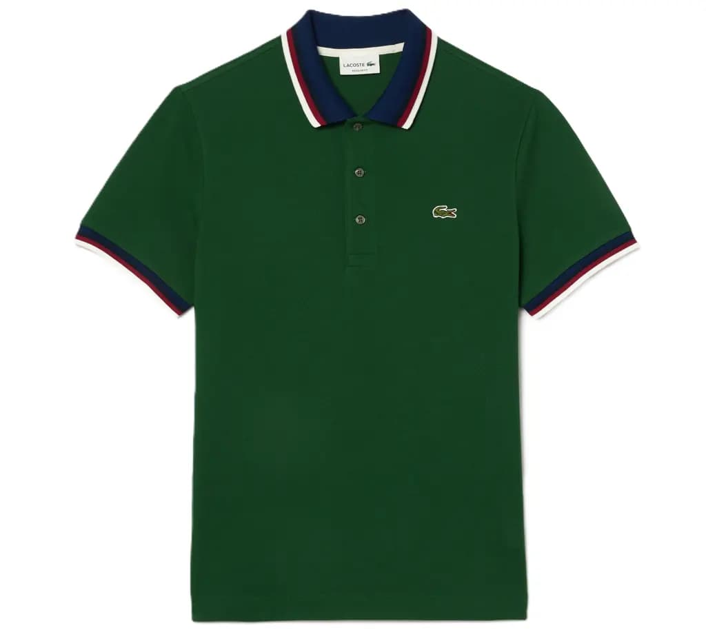 Áo Lacoste Stretch Color-Block Collar Cuffs 'Green' PH3461-10-132
