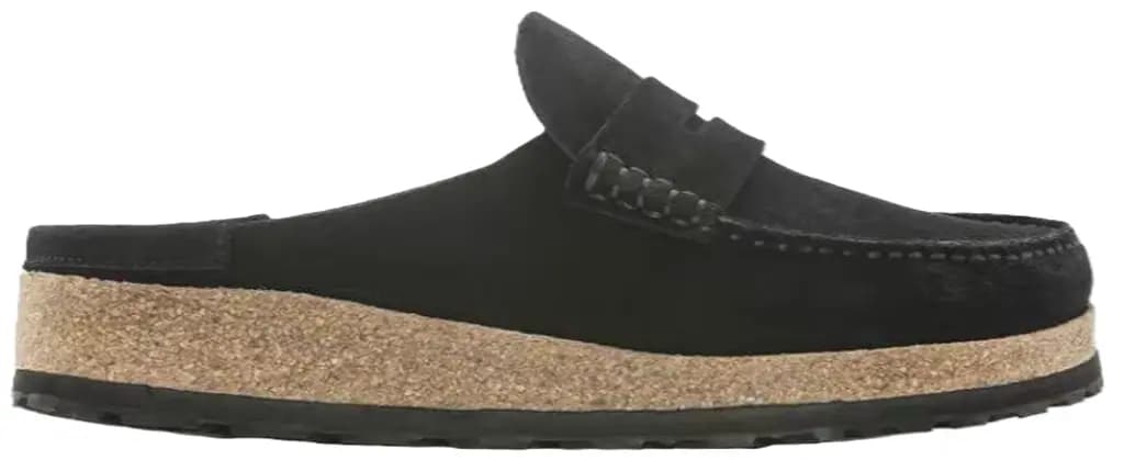 Giày Birkenstock Naples Suede Leather 'Black' 1024880