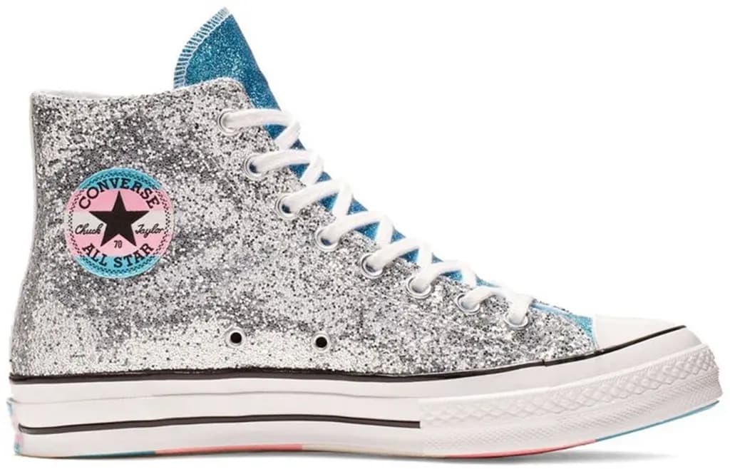 Giày Converse Chuck 70 Hi 'Pride Shimmering Silver' 165723C