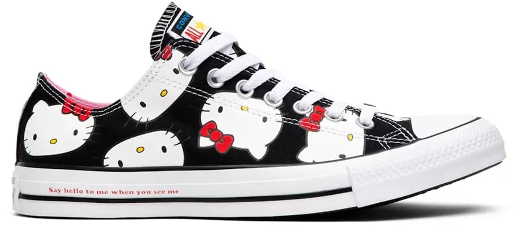 Giày Converse Chuck Taylor All Star Ox x Hello Kitty 'Black' 162947C