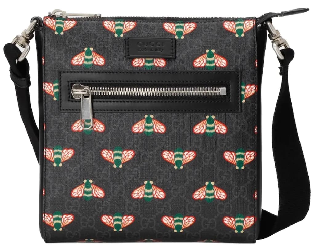 Túi Gucci Bestiary Messenger Bag With Bees 'Black' 681021-UIEBN-1058