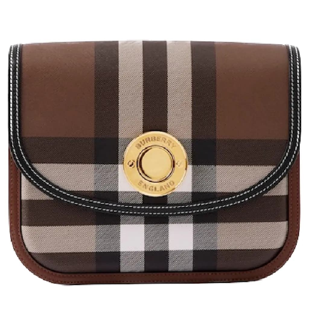 Túi Burberry Check Medium Elizabeth 'Dark Brown' 80571361