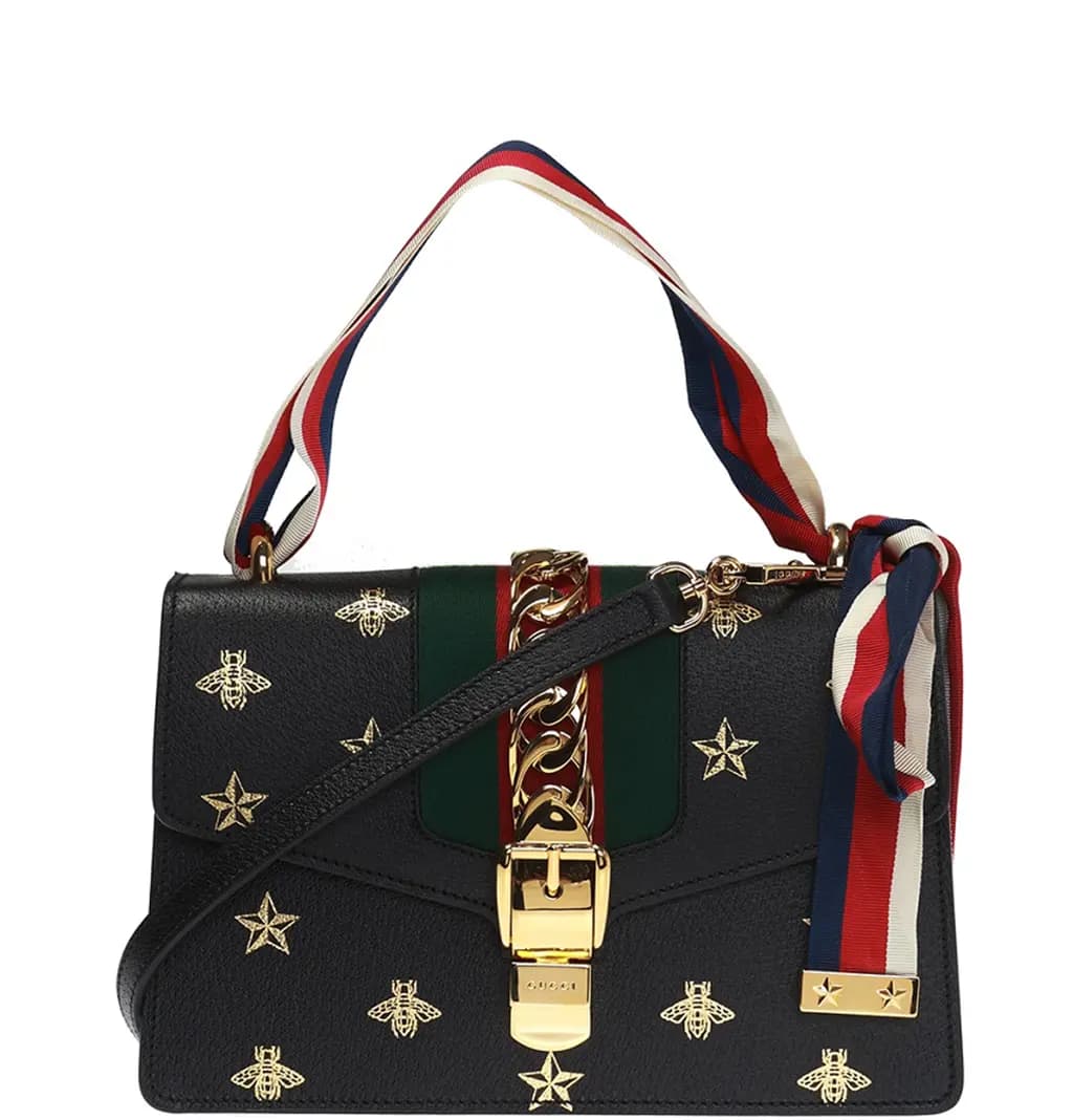 Túi Gucci Sylvie Bee Star 'Black' 524405-DJ2RG-8571