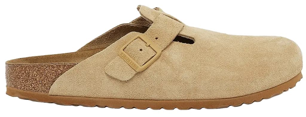 Dép Birkenstock Boston Suede Leather 'Latte Cream' 1027752