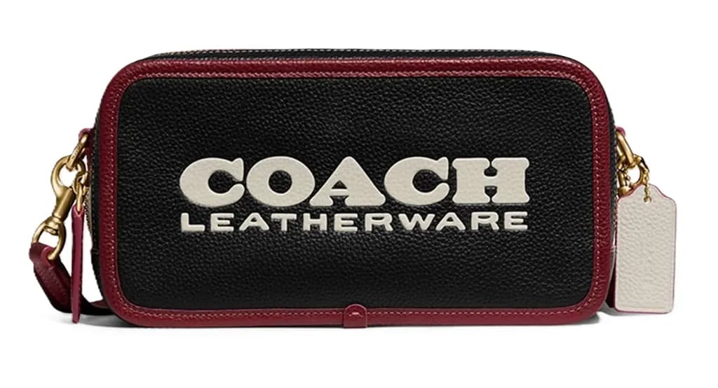 Túi Coach Kia Camera Pebbled Leather 'Black Red' CE735-B4M2