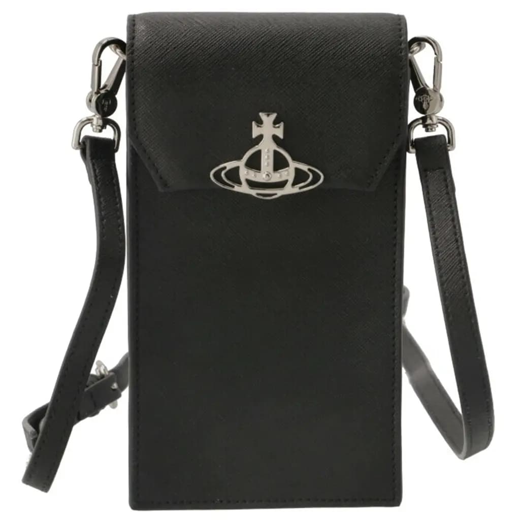 Túi Vivienne Westwood Saffiano Phone Bag 'Black' 53030019L001NN402
