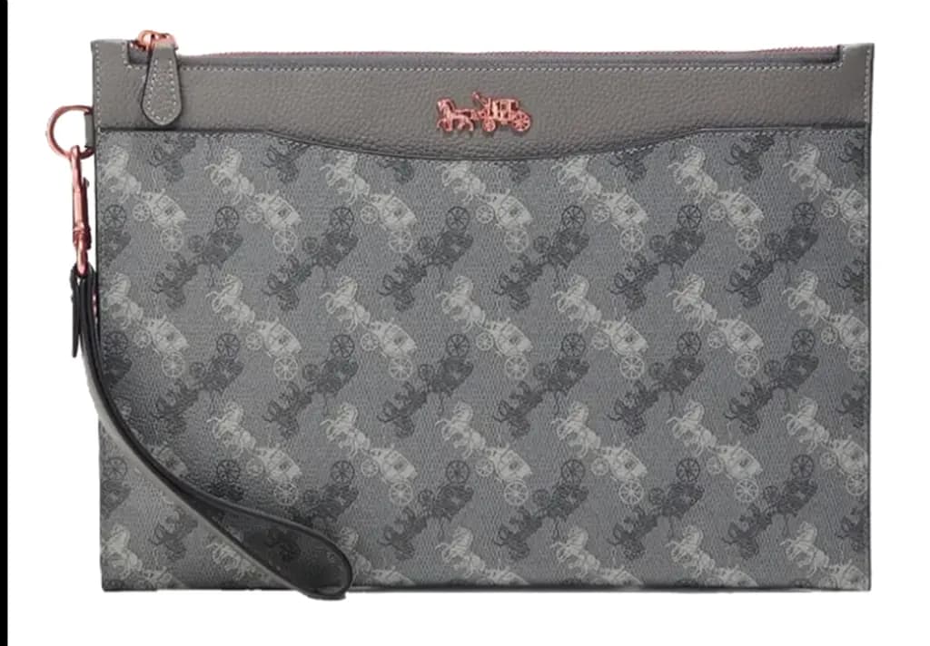 Túi Coach Hitch Pouch With Horse And Carriage Print 'Grey' 4903-GRY