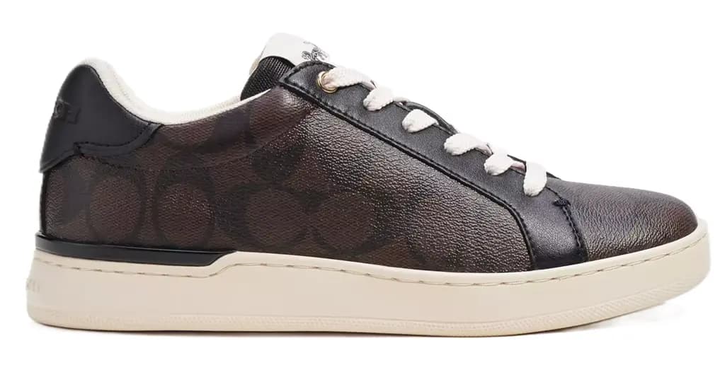 Giày Coach Clip Low Top Sneaker In Signature Canvas 'Mahogany' CK560-MABK