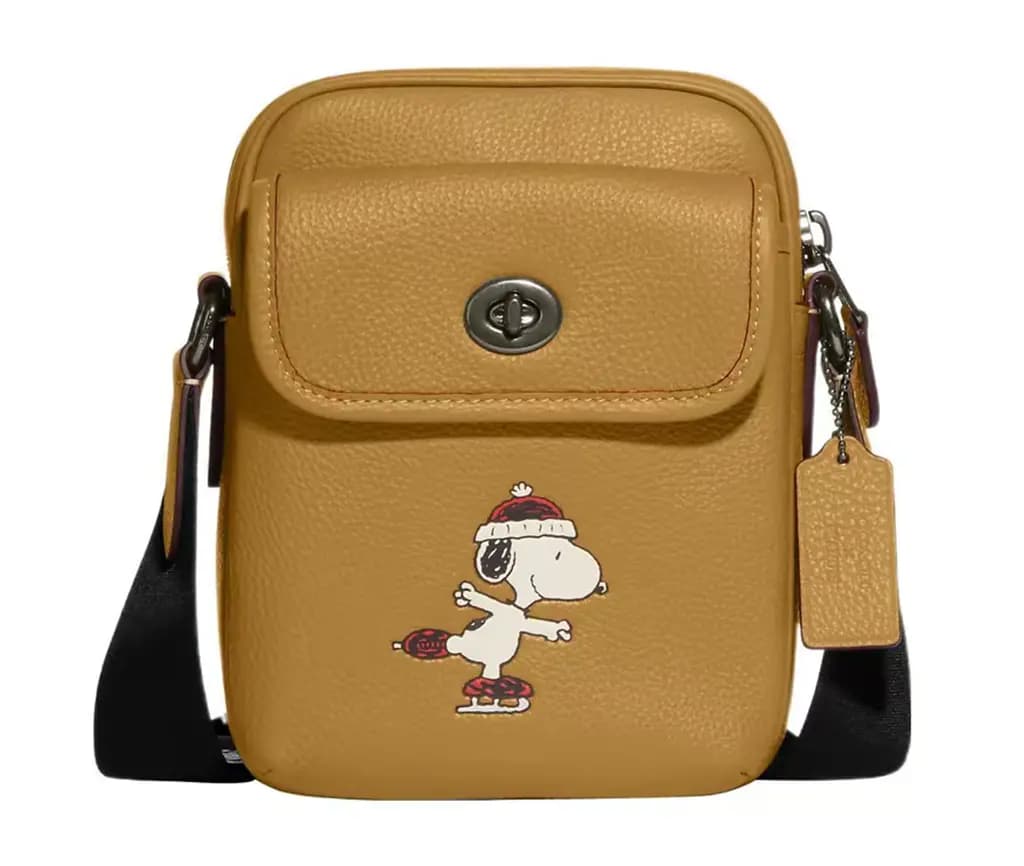 Túi Coach Peanuts Shoulder Bag x Snoopy 'Brown' CE613-QBRQD