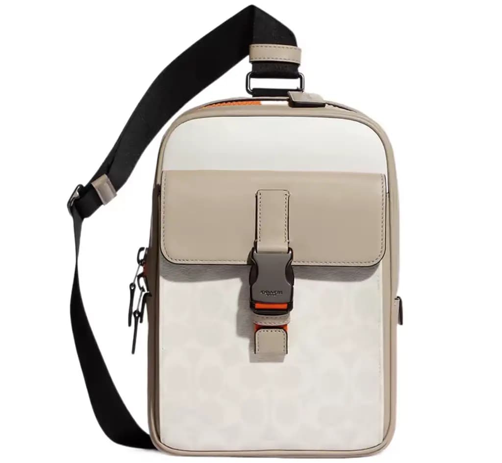 Túi Coach Track Pack In Colorblock 'Gunmetal' C8126-QBTTX
