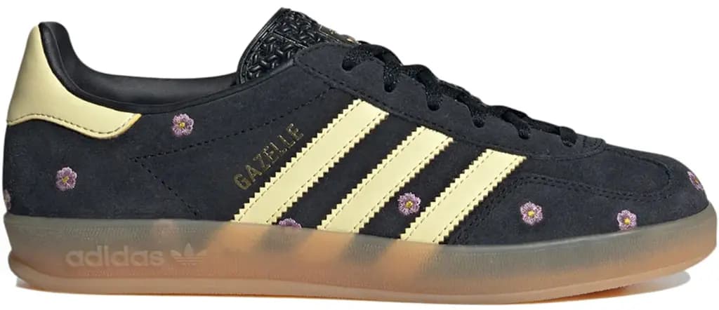 Giày Adidas Gazelle Indoor Floral 'Black Yellow' IF4490
