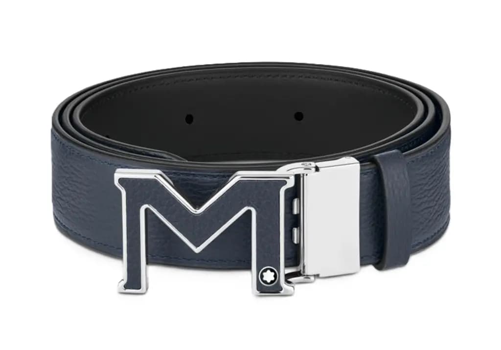 Thắt Lưng Montblanc Reversible Leather 'Blue' 129449