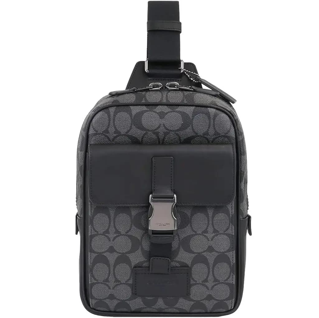 Túi Coach Track Pack In Signature 'Black' C2711-QBMI5