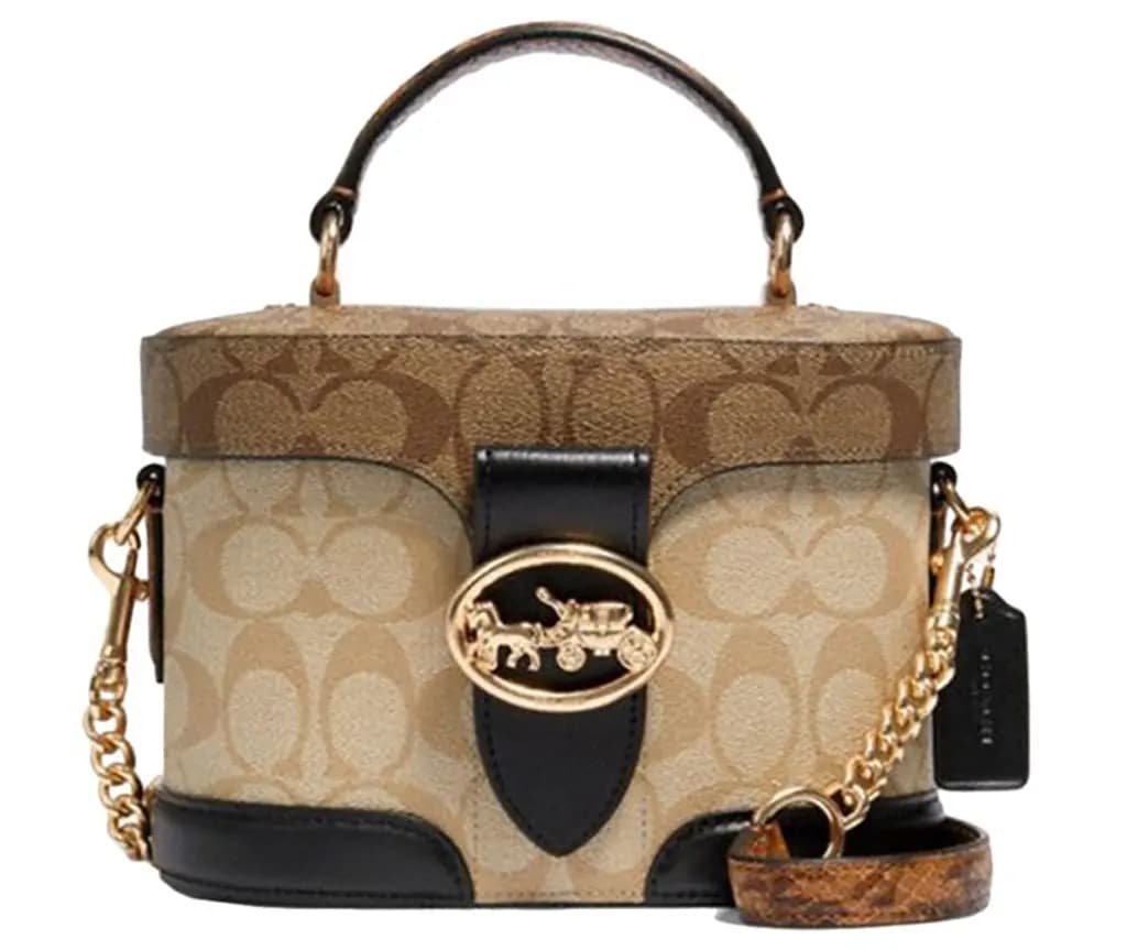 Túi Coach Georgie Gem Blocked Signature Canvas 'Beige' 5504-IMRKY