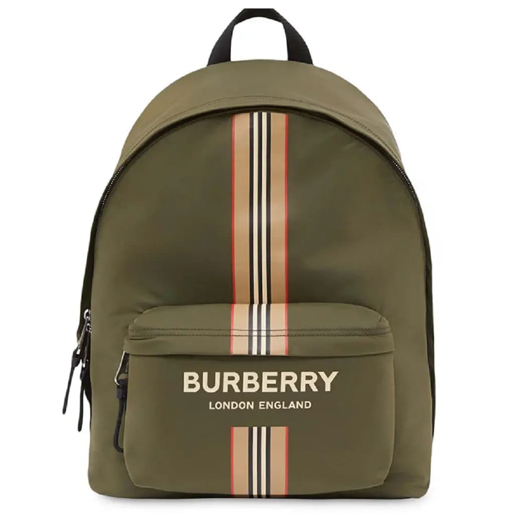 Balo Burberry Logo Stripe 'Green Beige' 80357651