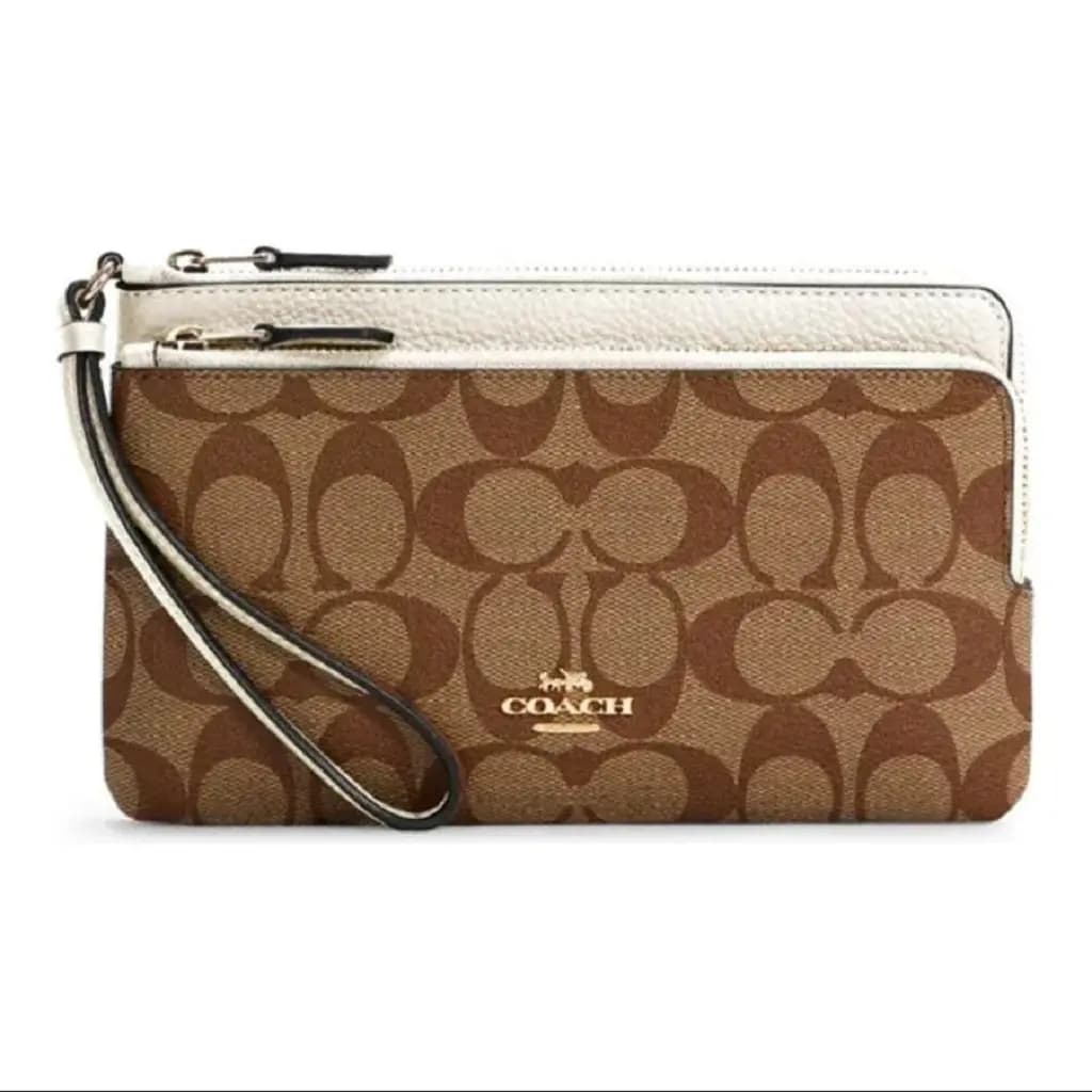 Túi Coach Double Zip Wallet In 'Khaki' C5576-IMDJ8