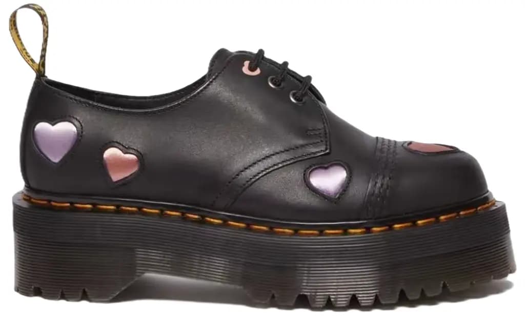 Giày Dr.Martens 1461 Leather Heart Platform 'Black' 30604001