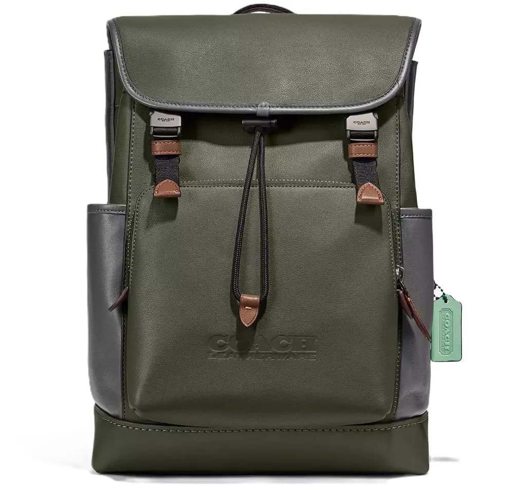 Balo Coach League Flap In Colorblock 'Green' C2662-JISMN