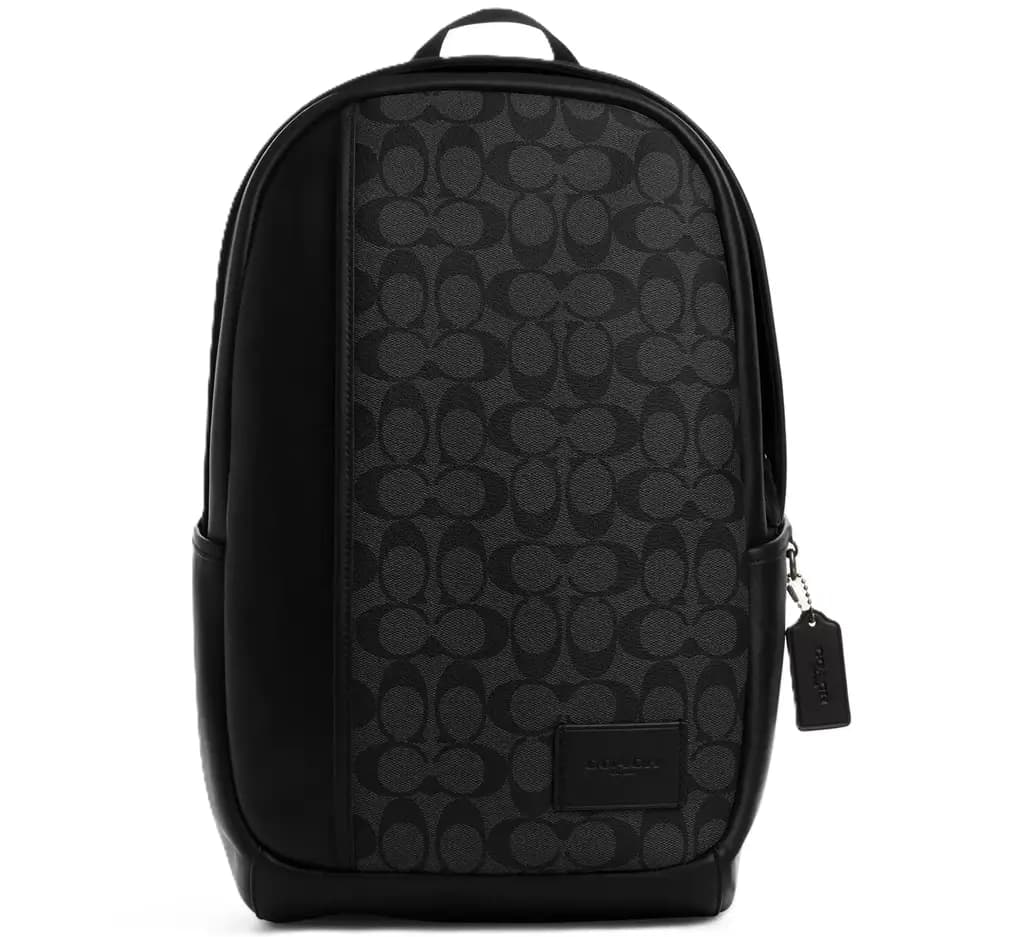 Balo Coach Edge Backpack In Signature 'Black' CM024-QBMI5