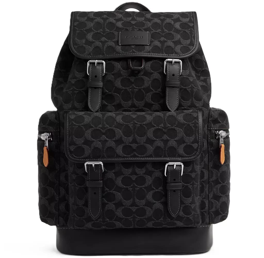 Balo Coach Sprint In Signature Denim 'Black' CO933-SVBK