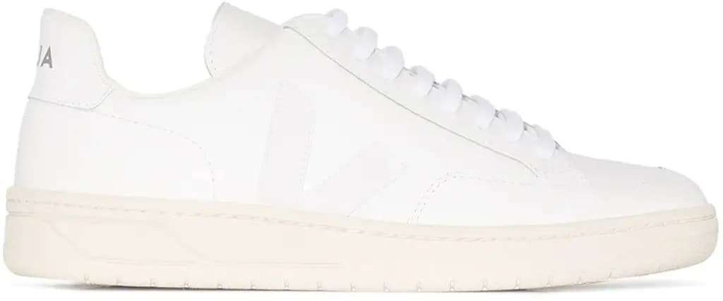 Giày Veja V-12 Leather 'Full White' XD022297
