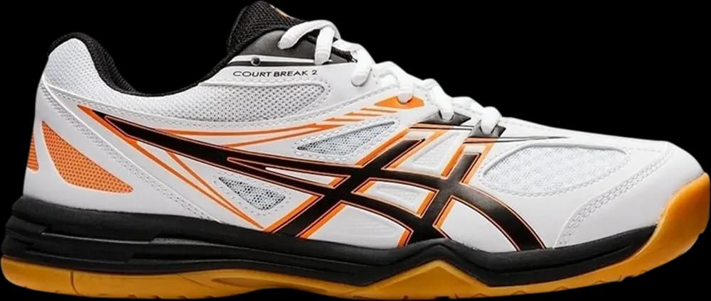 Giày Asics Court Break 2 'White Black Orange' 1073A013-103