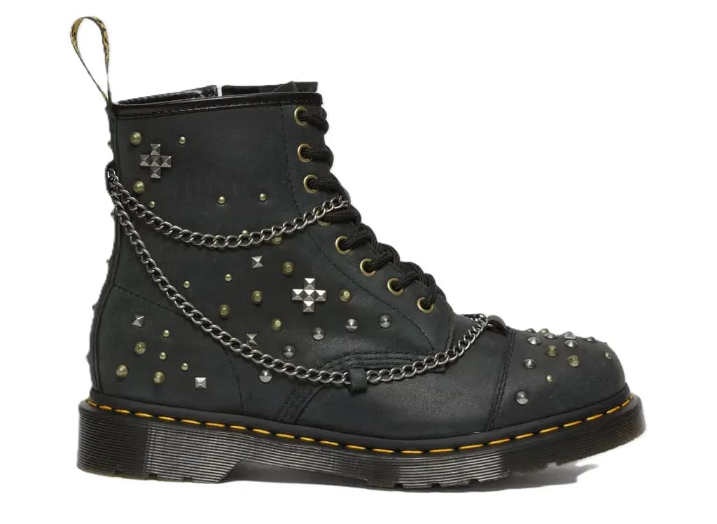 Giày Dr. Martens 1460 Studded Chain Lace Up 'Black' 27776001