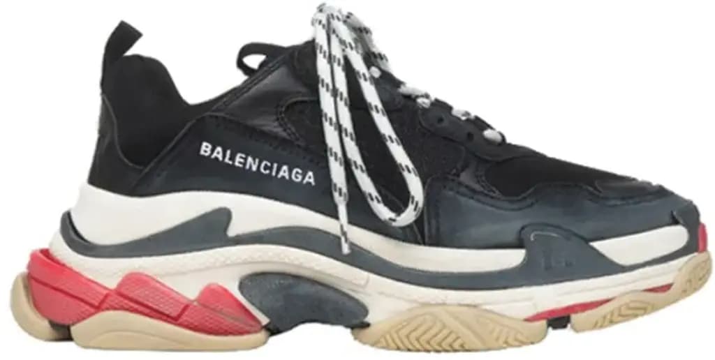 Giày Balenciaga Triple S 'Black Red' 524037W09OM11000