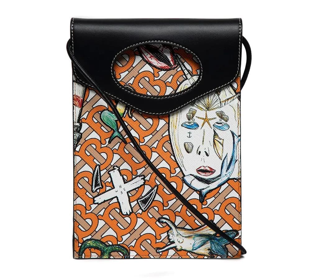 Túi Burberry Marine Print Crossbody Bag 'Orange' 8040048