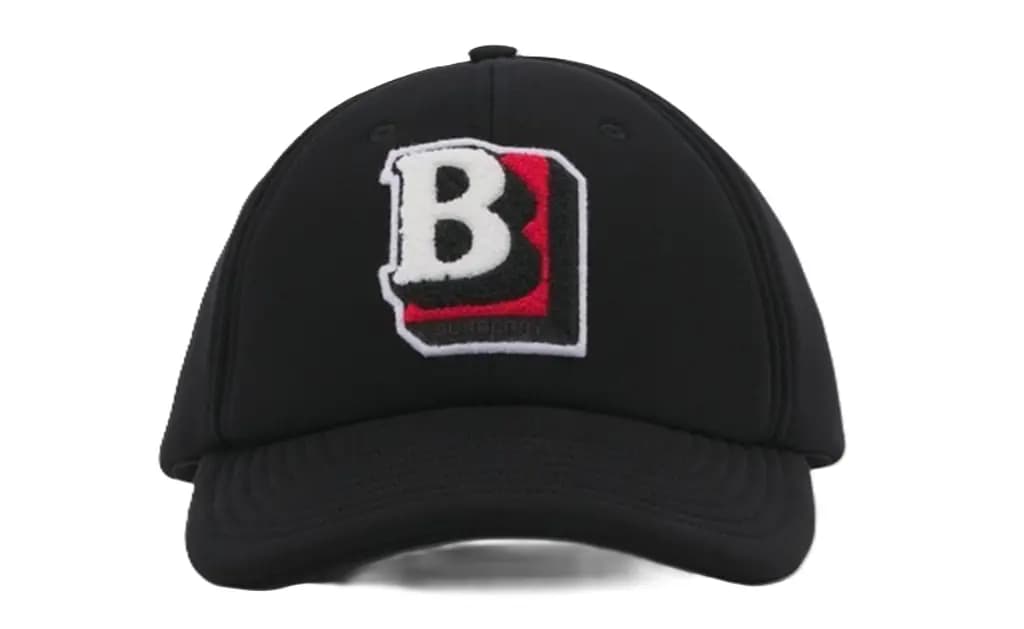 Mũ Burberry Letter Graphic Cotton Baseball 'Black' 80487301